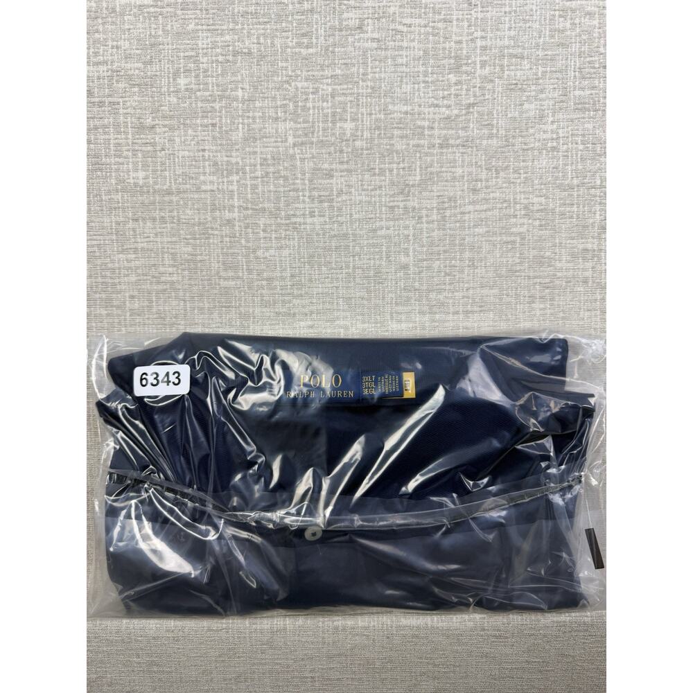 Polo Ralph Lauren Polo Shirt Men’s 3XLT Navy Cotton Short Sleeve Pony Logo - Picture 8 of 8